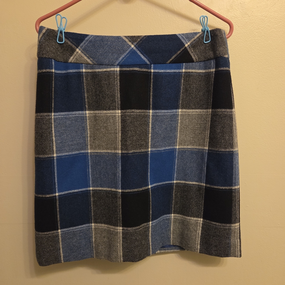 Talbots Wool Blend Plaid Skirt. Size 10. NWOT. Business Casual Punk Preppy
